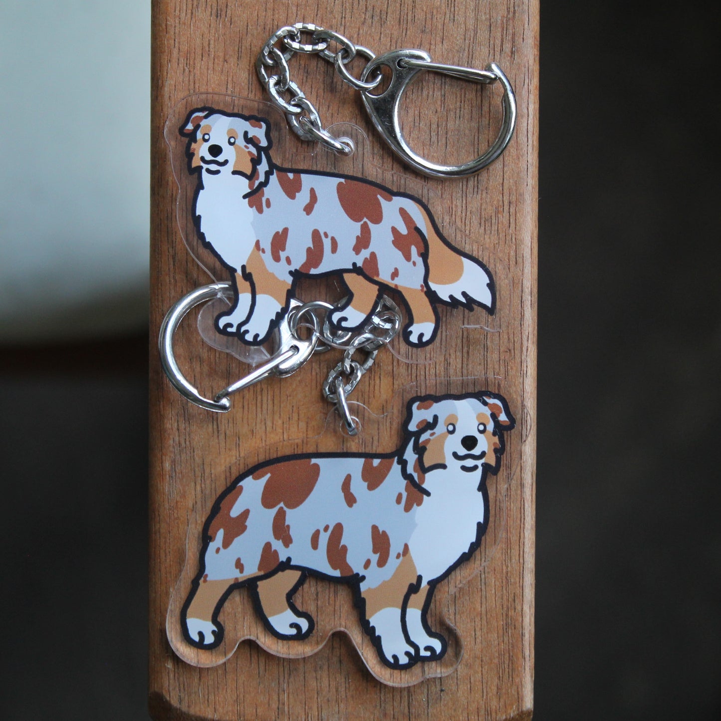 Australian Shepherd Dog Sticker - 3" American Shepherd Waterproof Sticker or 2" Keychain Herding