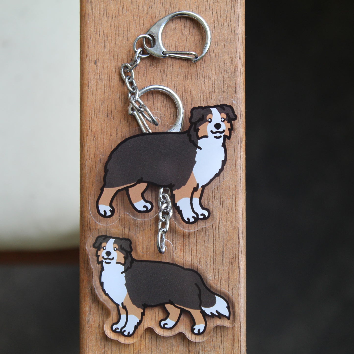 Australian Shepherd Dog Sticker - 3" American Shepherd Waterproof Sticker or 2" Keychain Herding