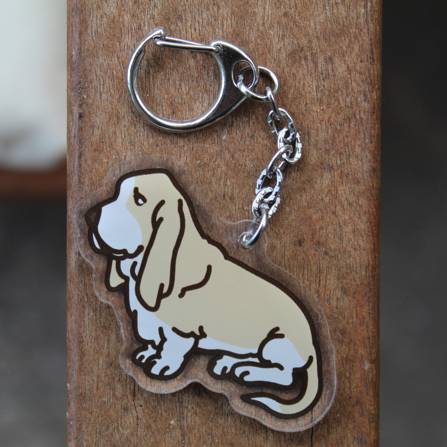Basset Hound - 3" Low Set Scent Hound Dog Sticker or 2" Keychain