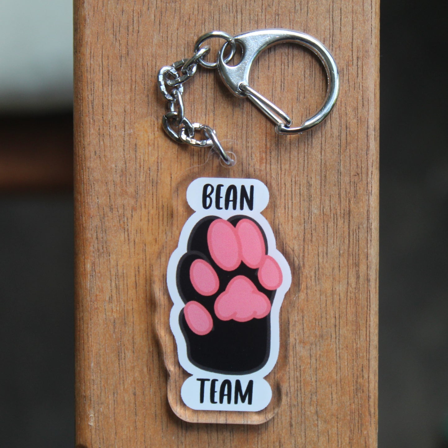 Bean Team - Join the team! - 3" Waterproof Cute Cat Paw Sticker or 2" Keychain or 3" Keychain