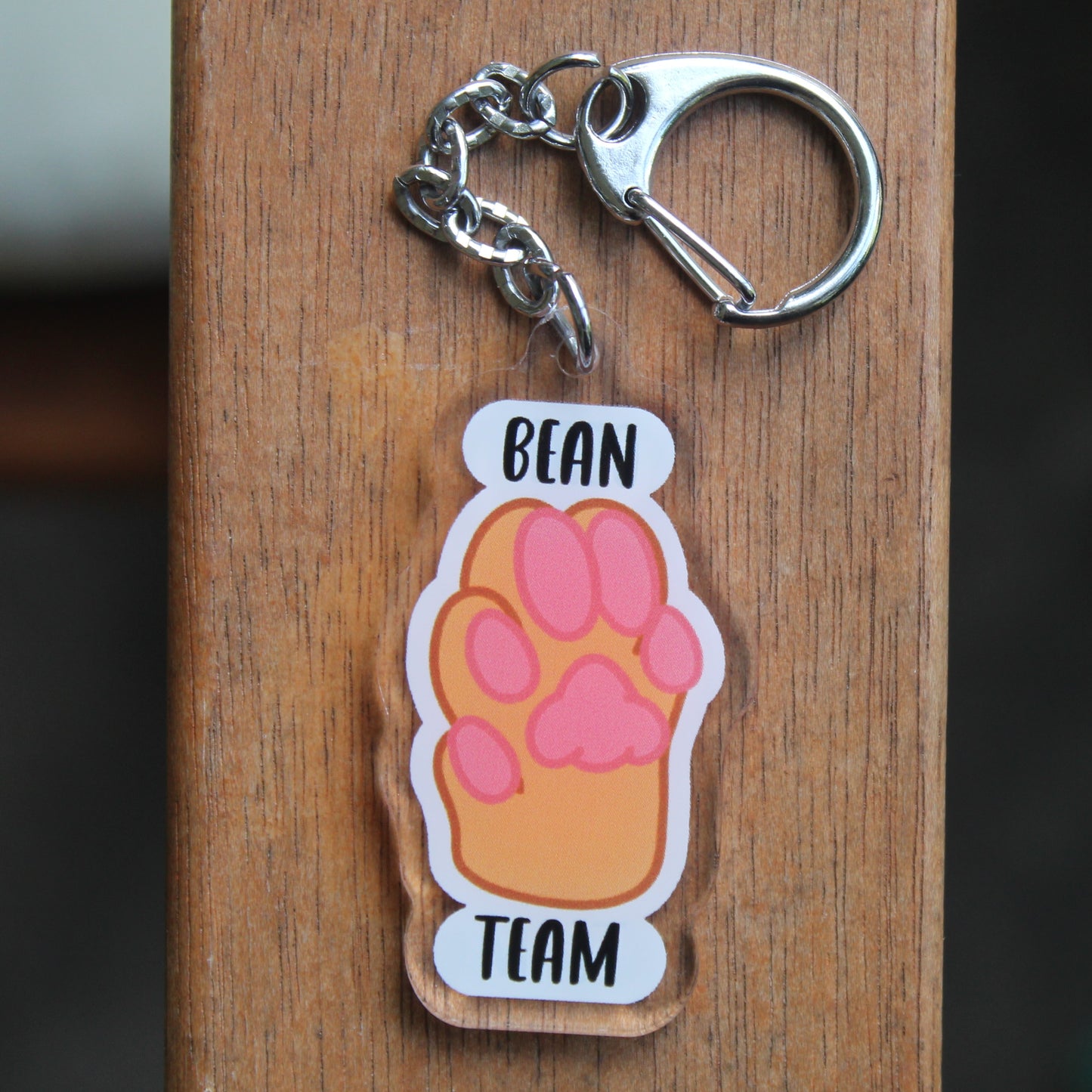 Bean Team - Join the team! - 3" Waterproof Cute Cat Paw Sticker or 2" Keychain or 3" Keychain