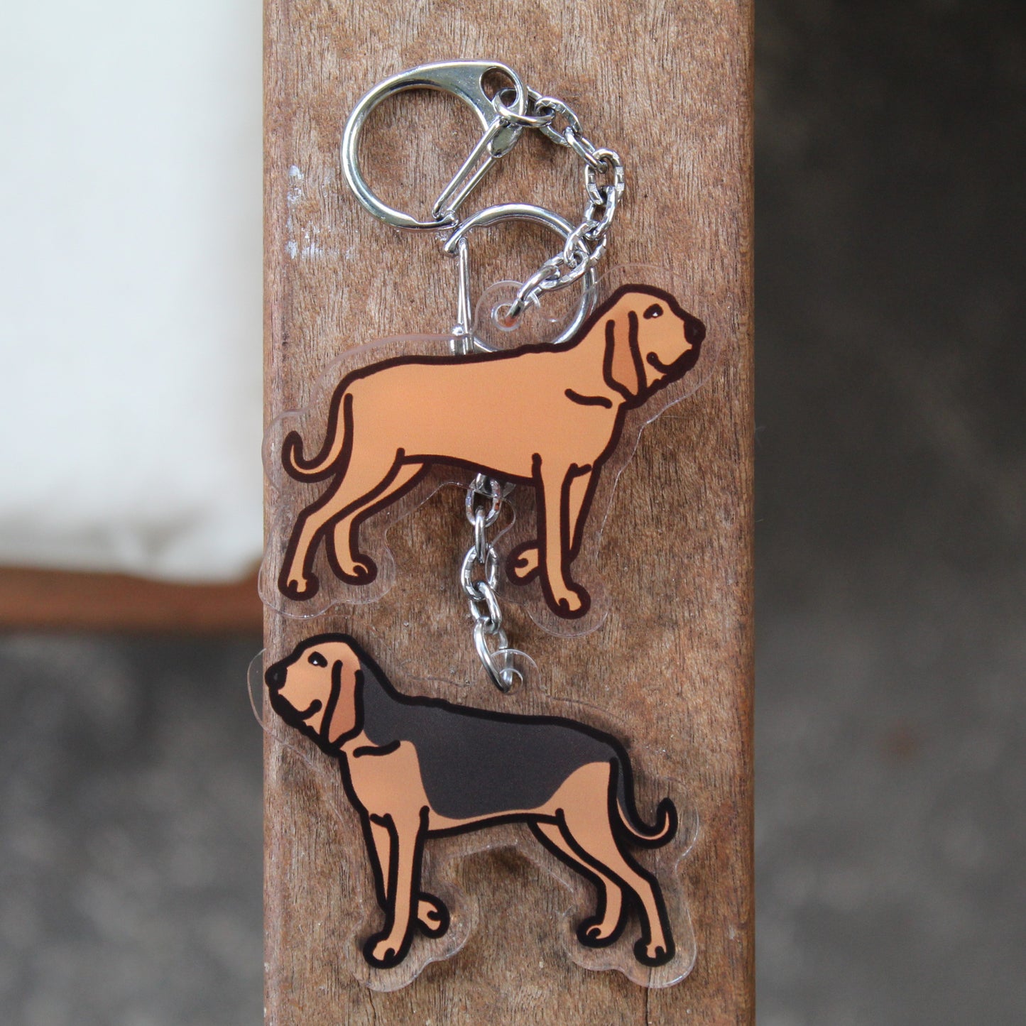 Bloodhound Sticker - 3" Scent Hound Dog Sticker or 2" Keychain