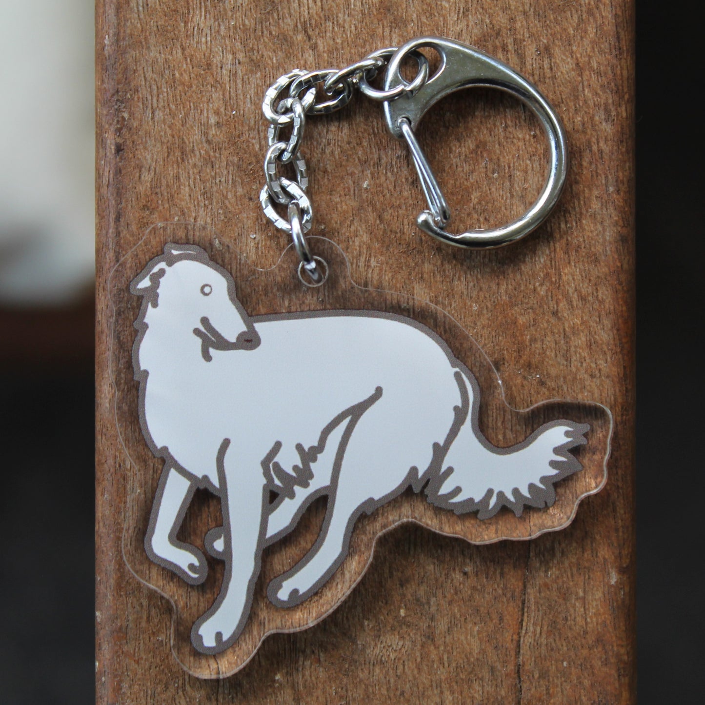 Borzoi Dog Sticker - 3" Windhound/Scenthound Dog Sticker or 2" Keychain Hound