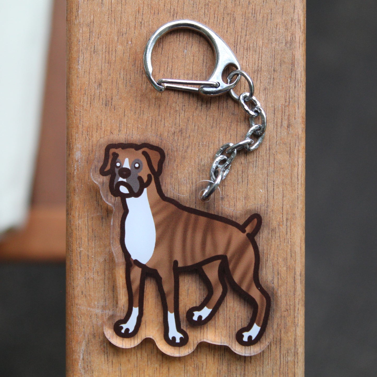 Boxer - 3" Dog Sticker or 2" Keychain Working
