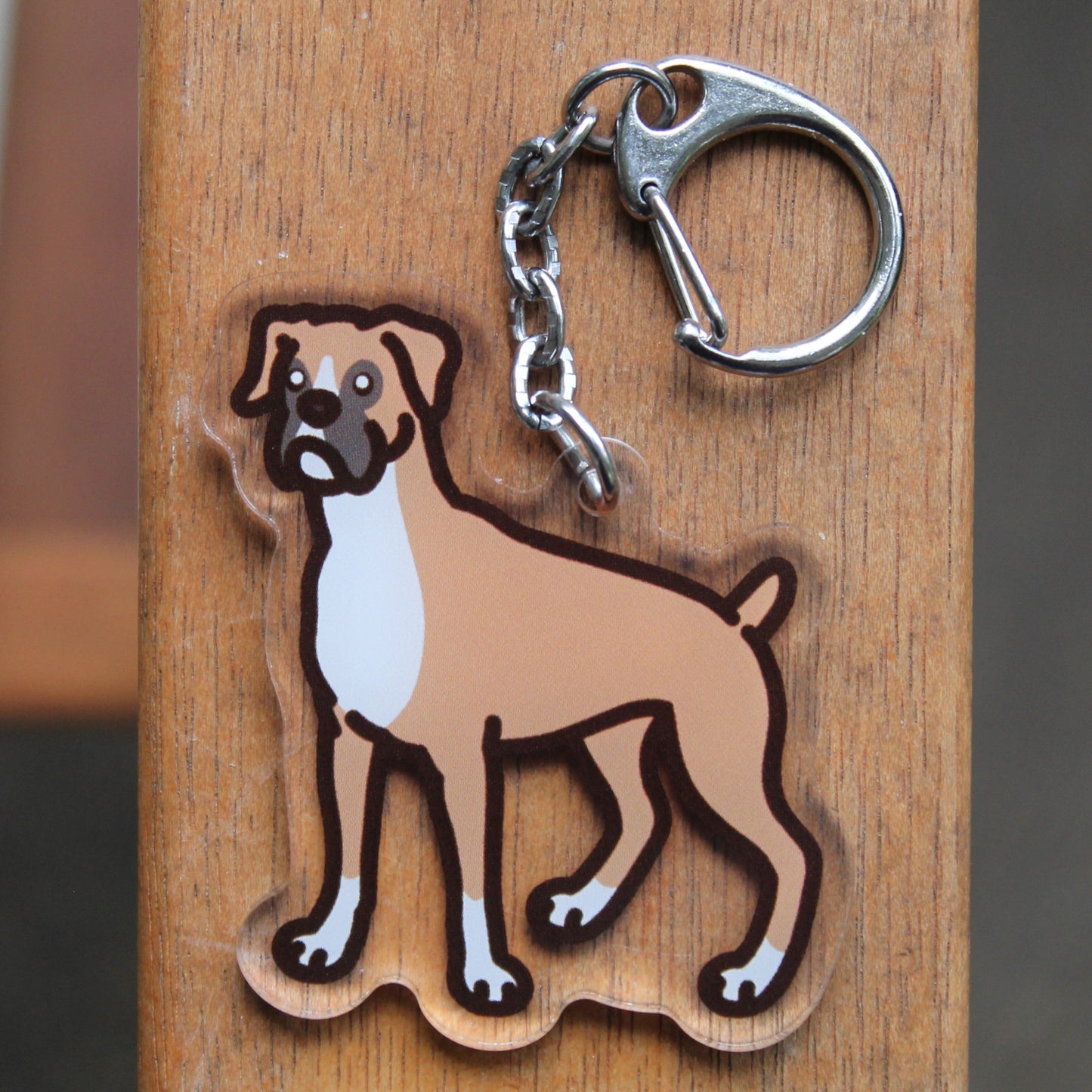 Boxer - 3" Dog Sticker or 2" Keychain Working