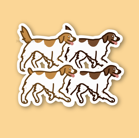 Brittany Dog - 3" Spaniel Sticker or 2" Keychain Sporting