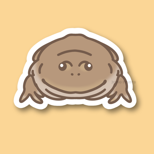 Budgett's Frog - Funny Pancake Frog 3" Sticker or 2" Keychain