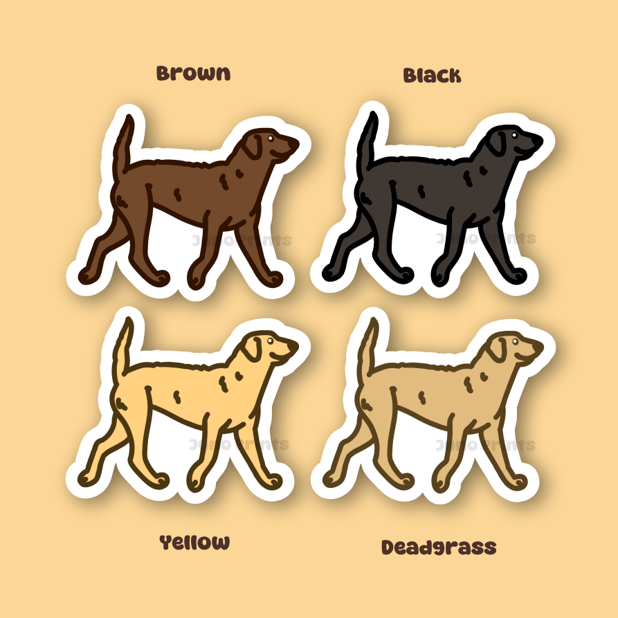 Chesapeake Bay Retriever or Curly Coated Retriever - 3" Sticker Sporting