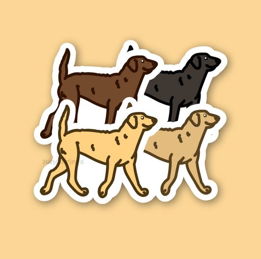 Chesapeake Bay Retriever or Curly Coated Retriever - 3" Sticker Sporting