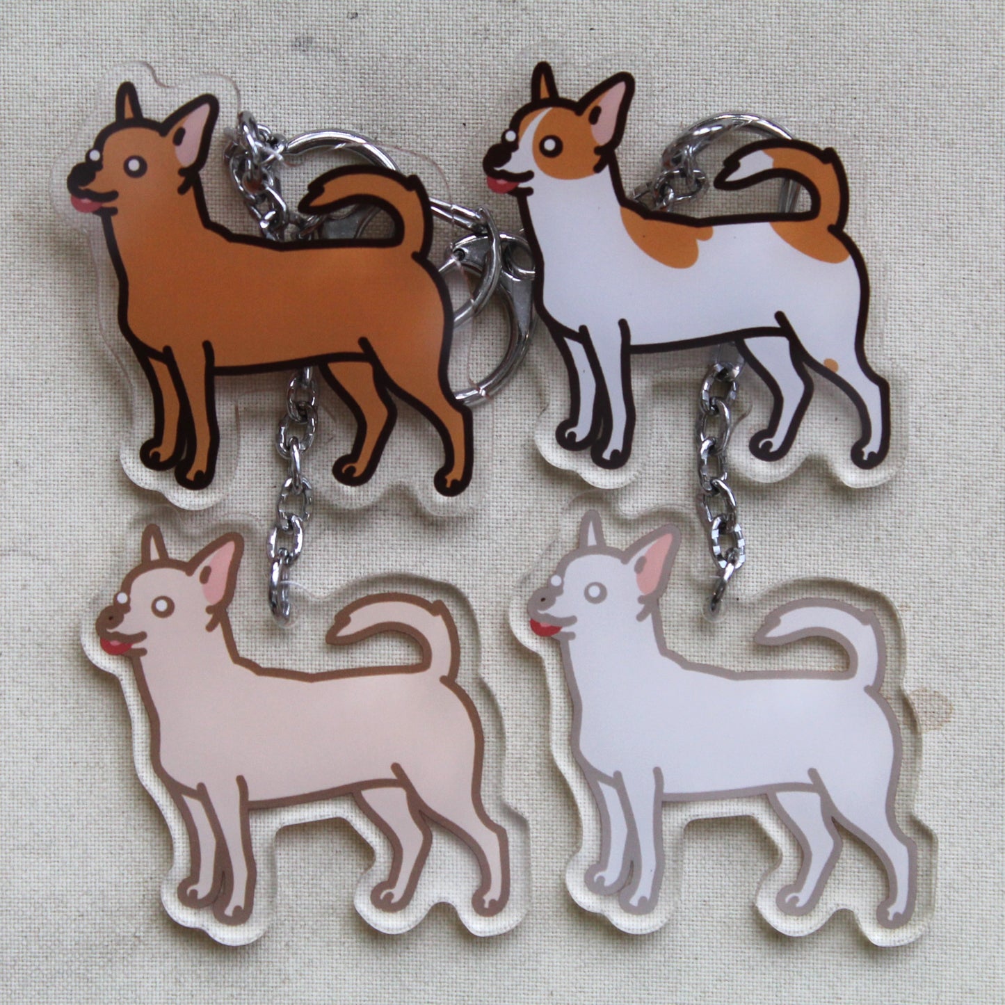 Shorthair Chihuahua - 3" Dog Sticker or 2" Keychain Toy