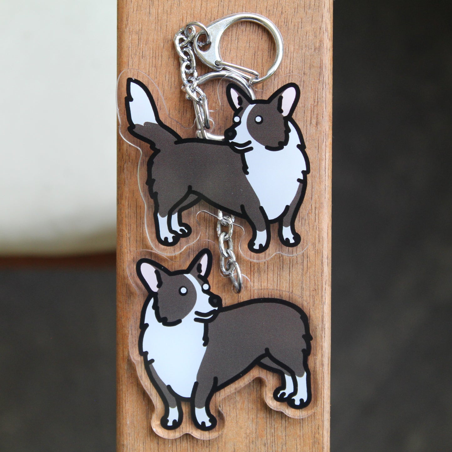 Cardigan and Pembroke Welsh Corgi Dog Sticker - 3" Waterproof Sticker or 2" Keychain Herding