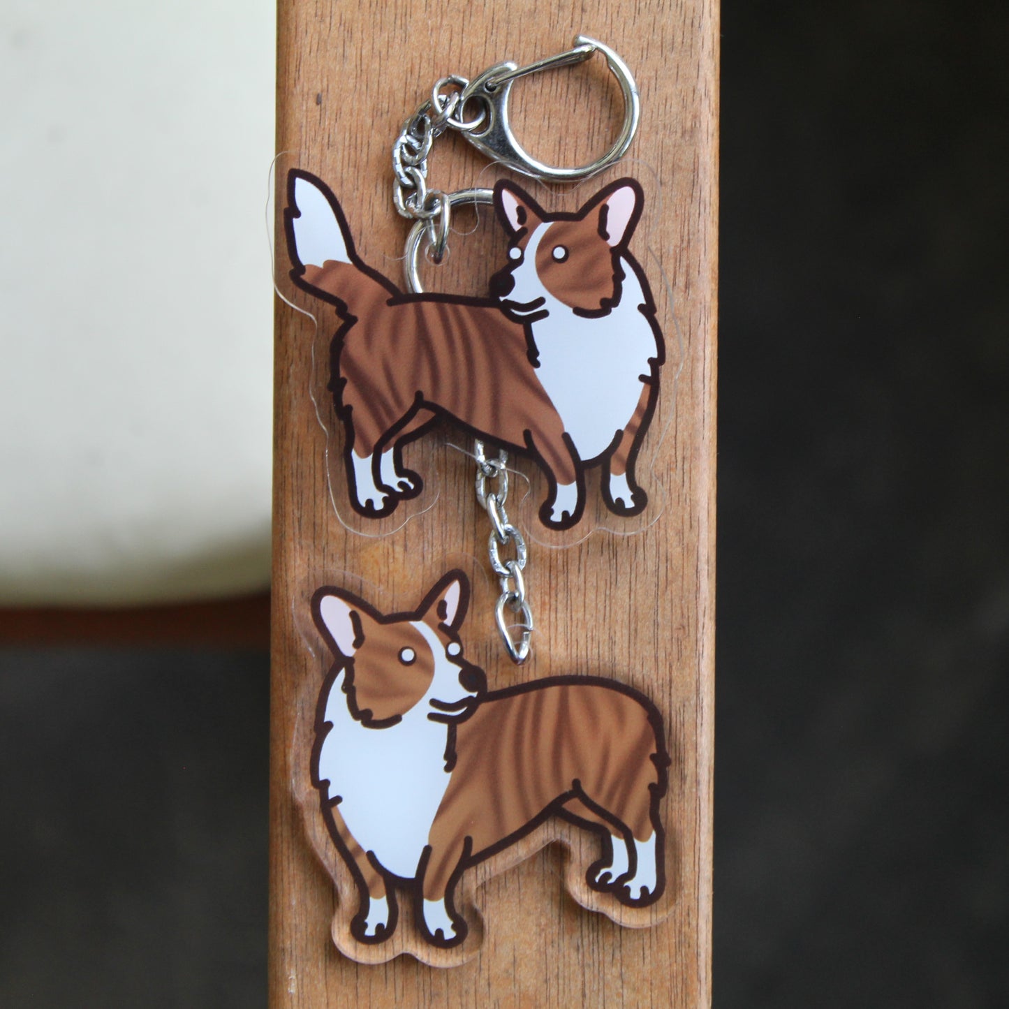 Cardigan and Pembroke Welsh Corgi Dog Sticker - 3" Waterproof Sticker or 2" Keychain Herding