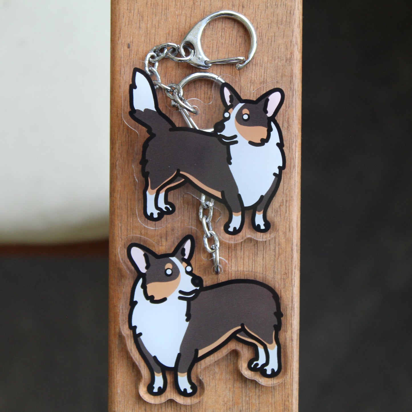 Cardigan and Pembroke Welsh Corgi Dog Sticker - 3" Waterproof Sticker or 2" Keychain Herding