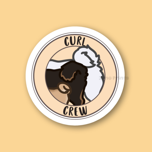 Curl Crew Sticker - 3" Dog Lovers Circle Sticker Working Toy