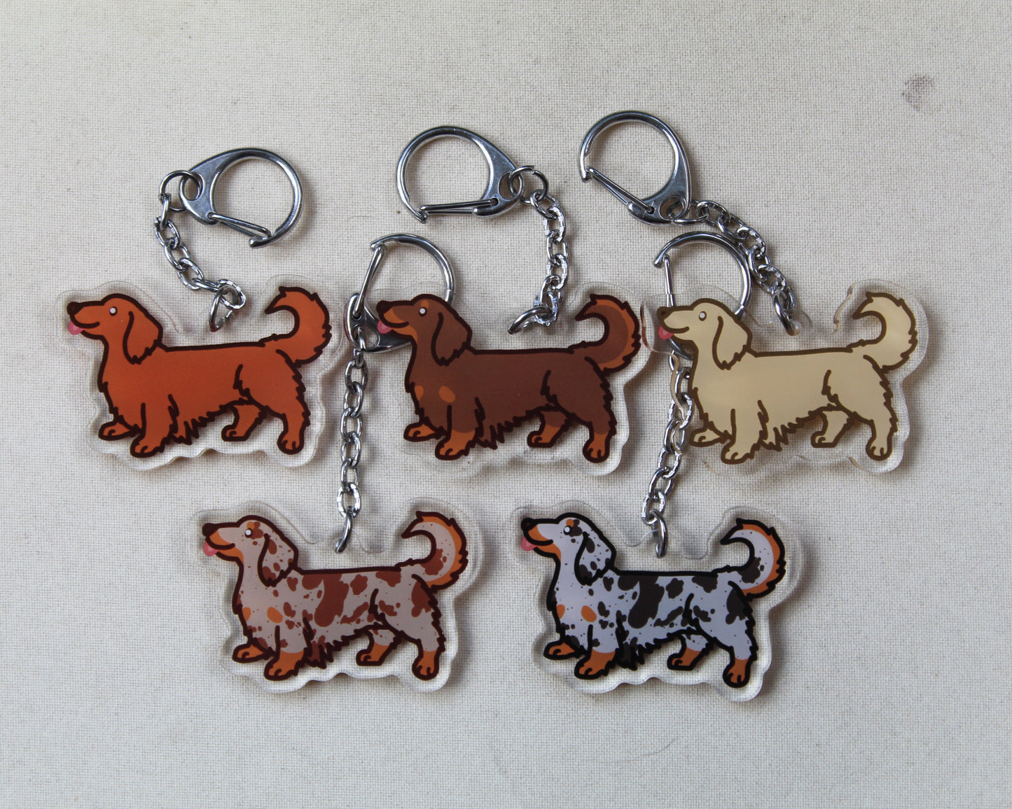Dachshund, Wiener Dog- 3" Weenie Dog Doxie Sausage Dog Sticker or 2" Keychain Hound