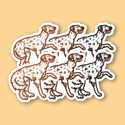 Dalmatian Dog - 3" Sticker or 3" Keychain Carriage Dog Non-Sporting