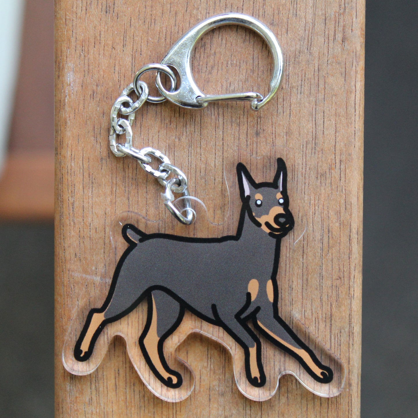 Doberman Pinscher - 3" Dobermann, German Pinscher Sticker or 2" Keychain or 3" Keychain Working