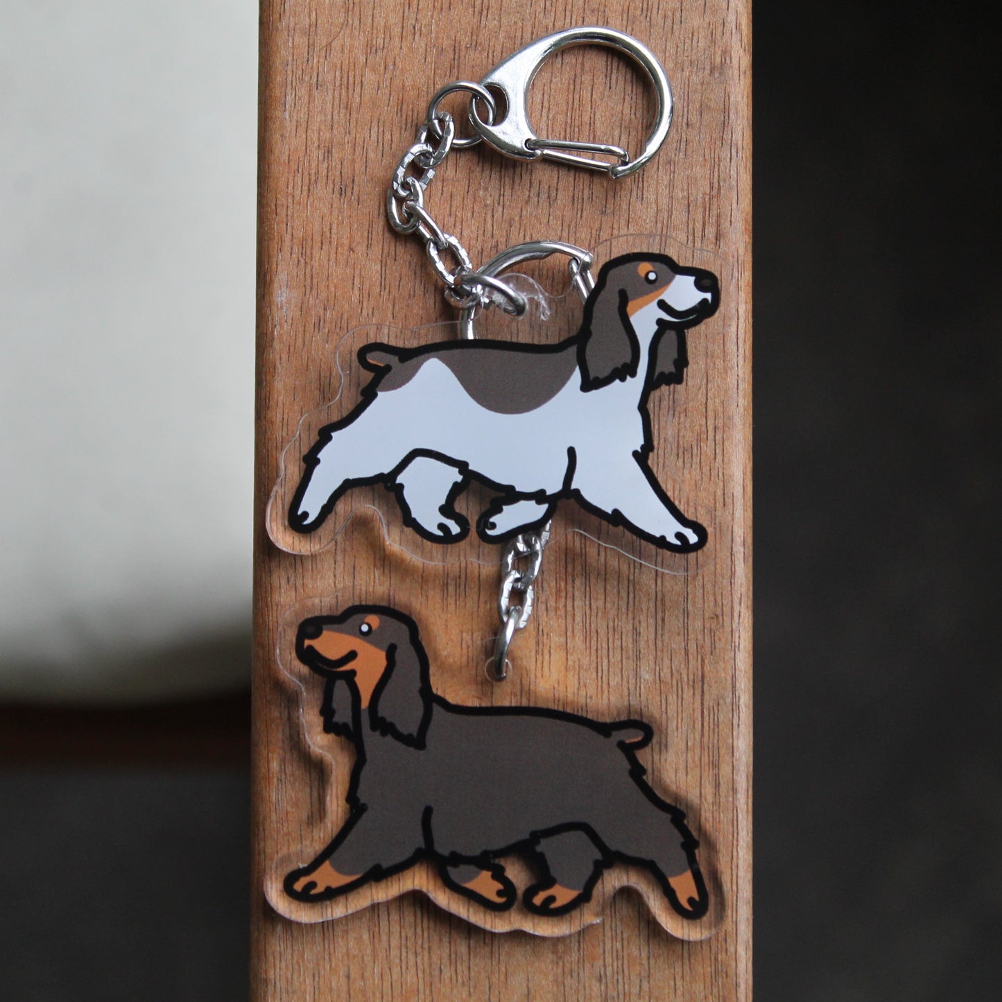 English Cocker, Springer Spaniel - 3" Waterproof, UV-Resistant Sticker or 2" Acrylic Keychain - Field Work Working Show Dog Sporting