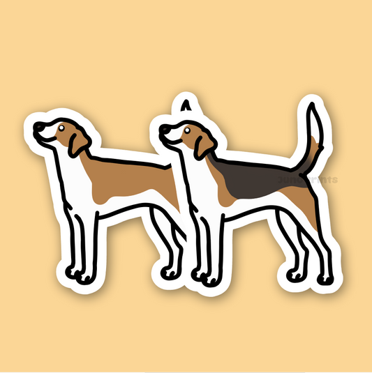 English Foxhound Harrier Dog Sticker - 3" Waterproof Sticker Hound