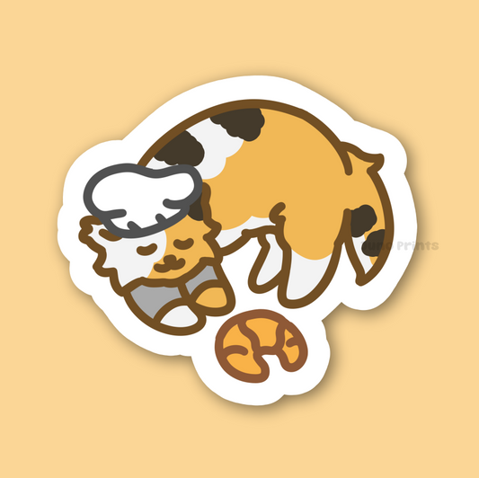 Kitty Croissants - 3" Chef Cat Fettuccine Sticker