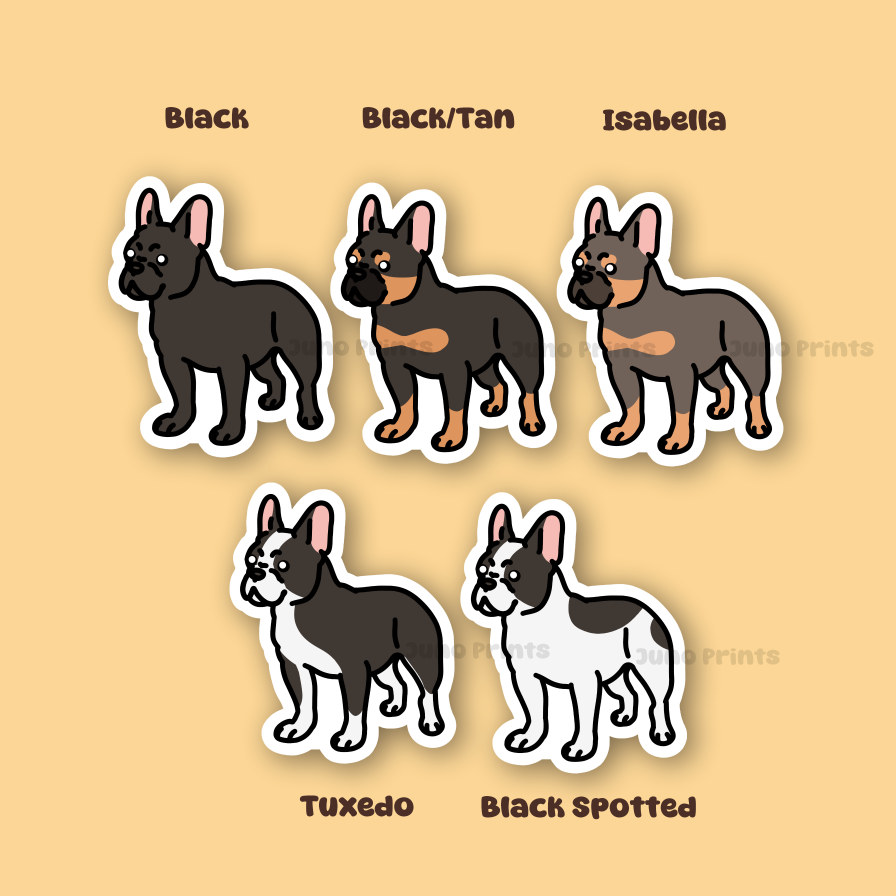 French Bulldog Sticker - 3" Sticker or 2" Keychain Non-Sporting