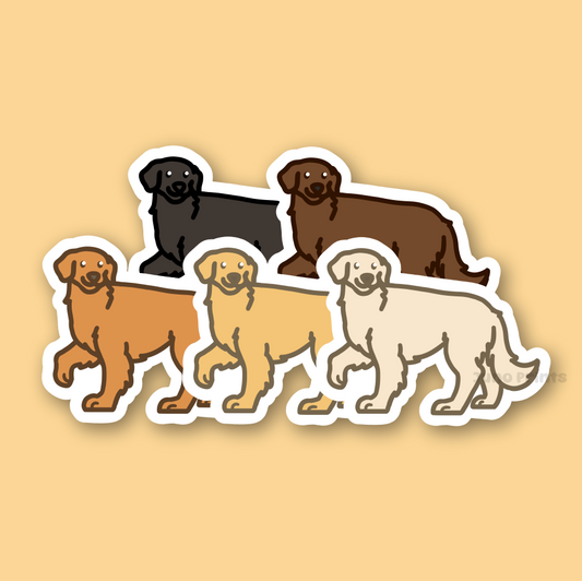 Golden Retriever - 3" Waterproof Sticker or 2" Keychain or 3" Keychain Sporting