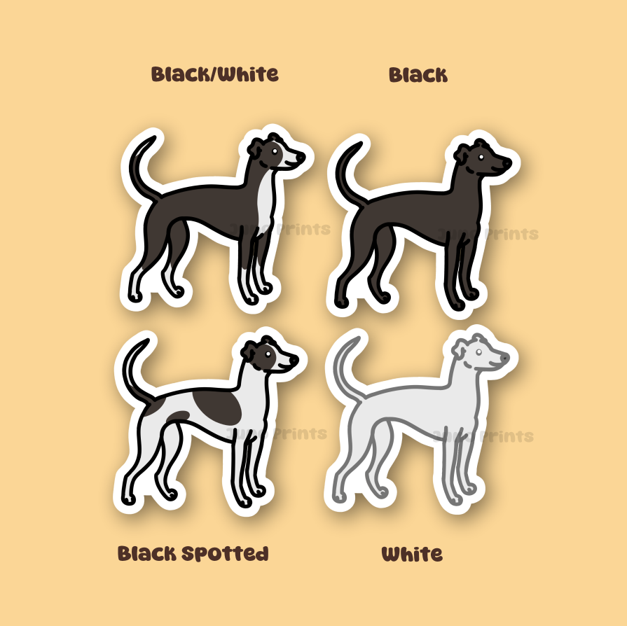 Greyhound - 3" Waterproof Sticker or 2" Keychain Hound