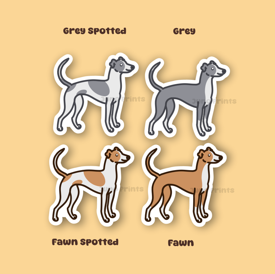 Greyhound - 3" Waterproof Sticker or 2" Keychain Hound