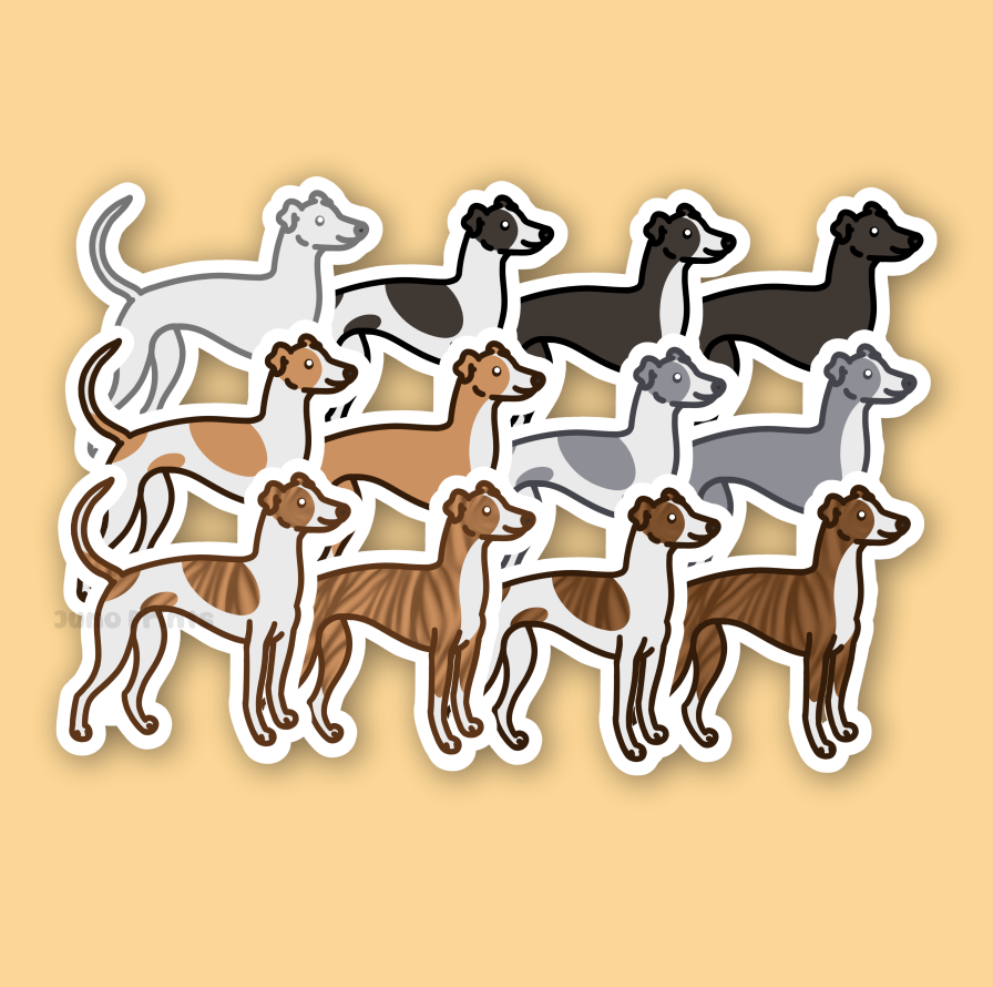 Greyhound - 3" Waterproof Sticker or 2" Keychain Hound