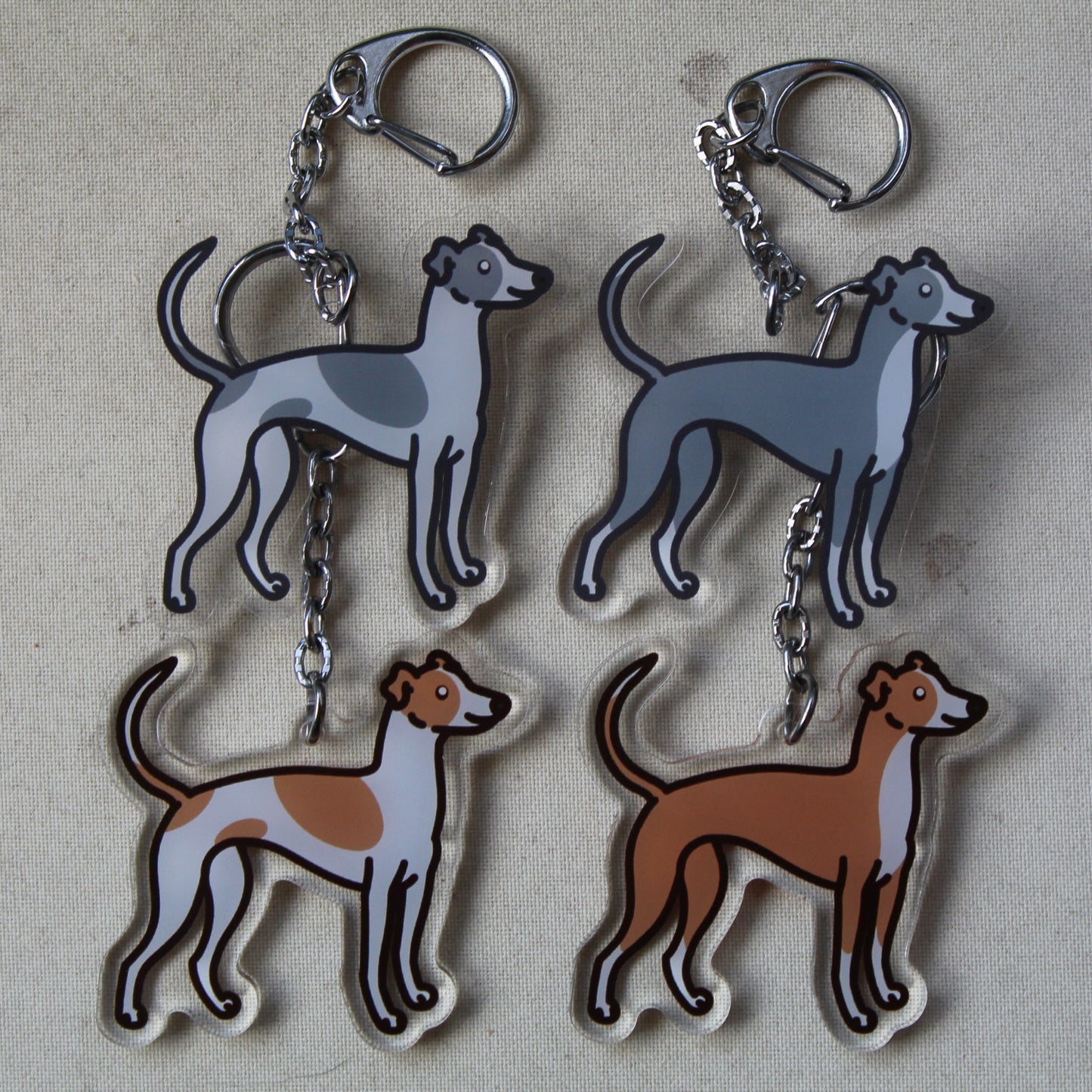 Greyhound - 3" Waterproof Sticker or 2" Keychain Hound