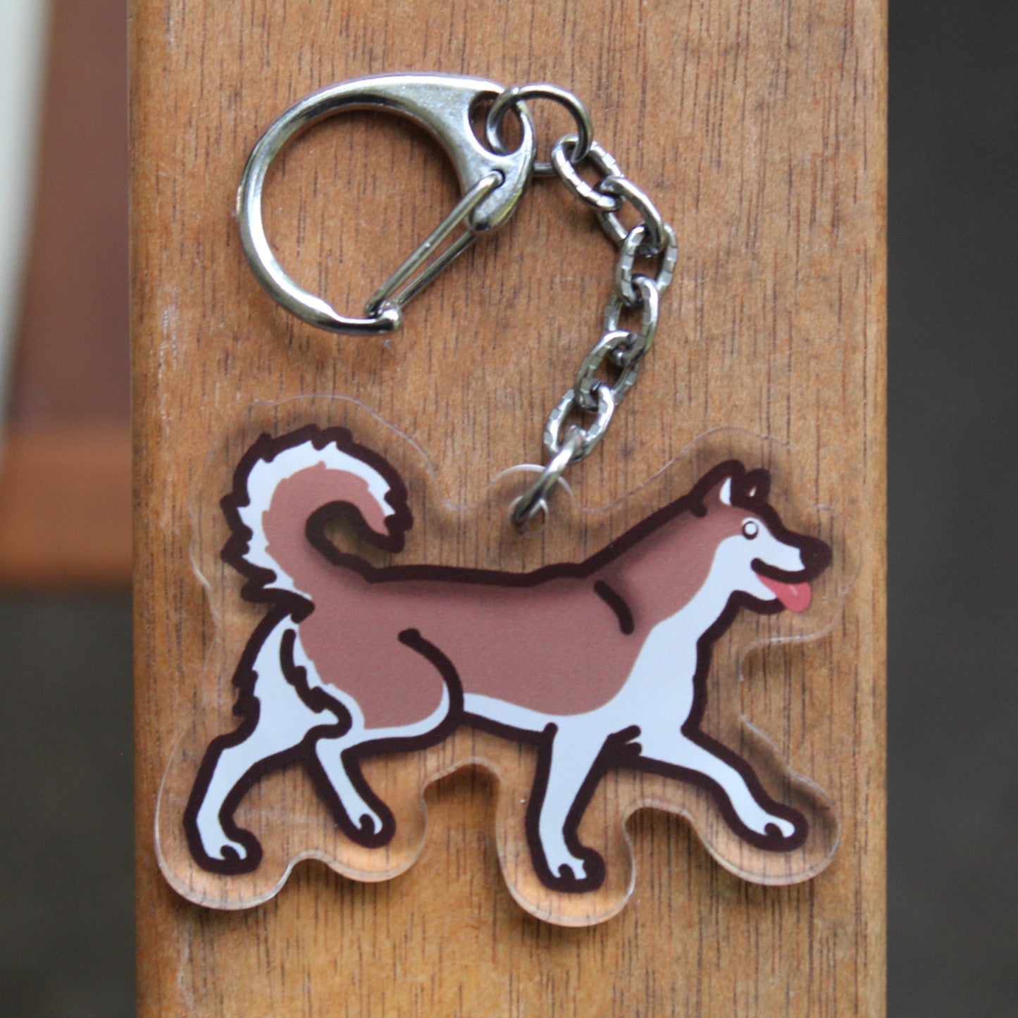 Siberian Husky - 3" Dog Sticker or 2" Keychain Working