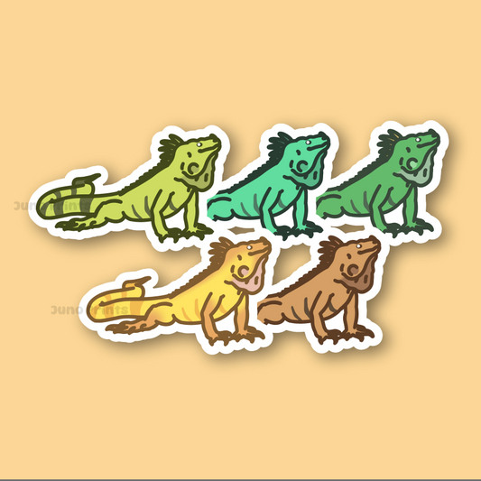 Green Iguana - 3" Iguana Sticker