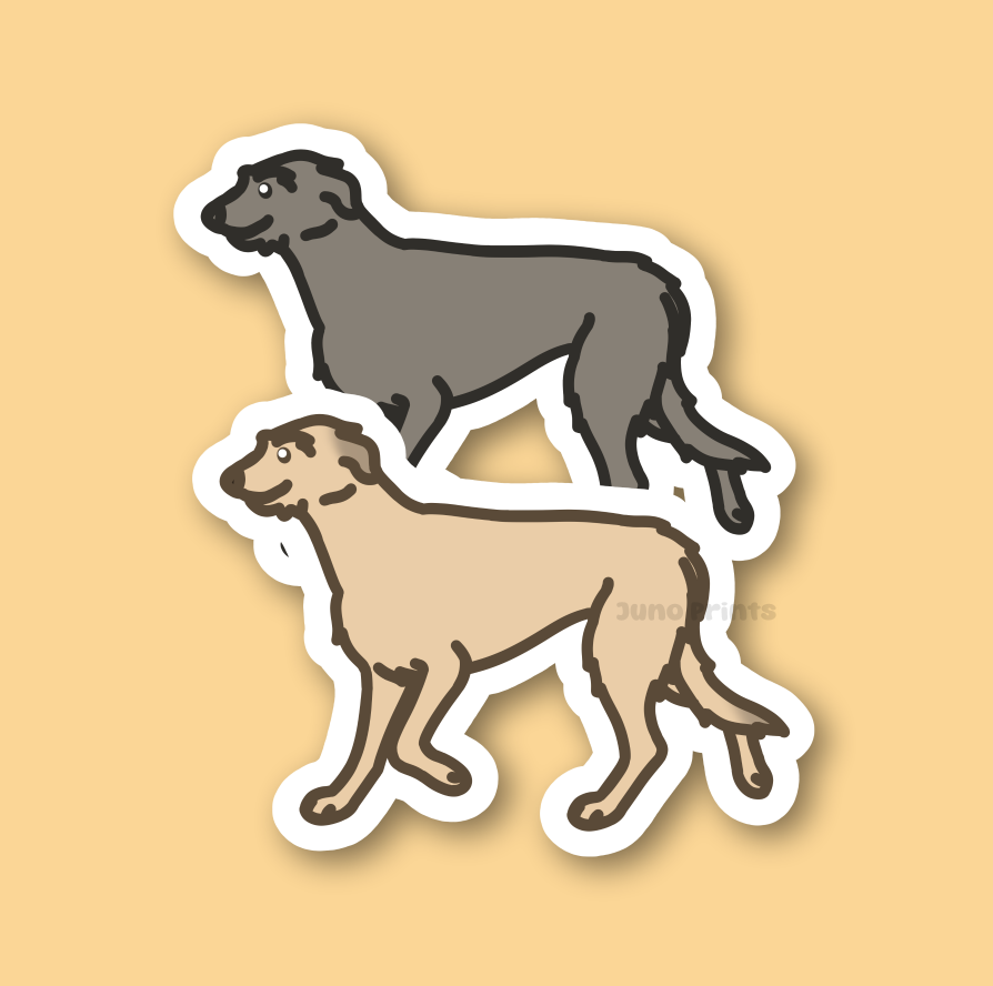 Irish Wolfhound Scottish Deerhound - 3" Waterproof Sticker or 2" Keychain Hound