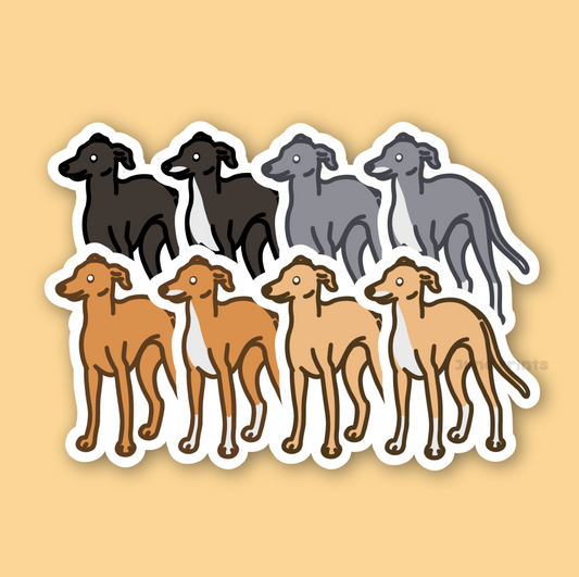 Italian Greyhound - 3" Iggy Dog Sticker or 2" Keychain Toy