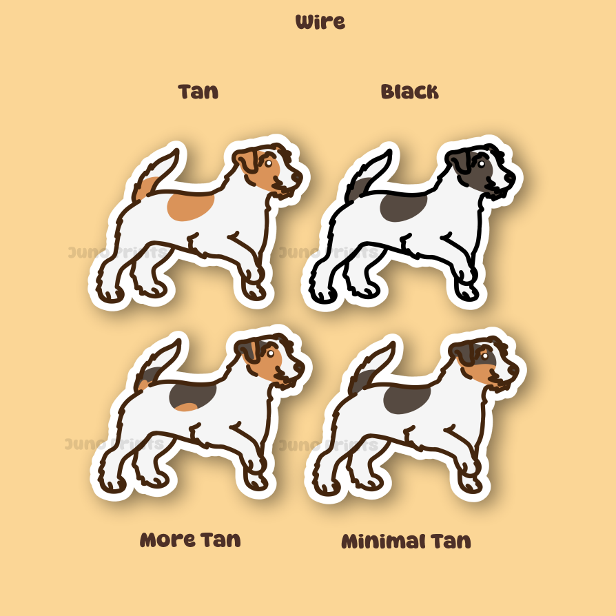 Jack Russell Terrier - 3" Dog Sticker or 2" Keychain