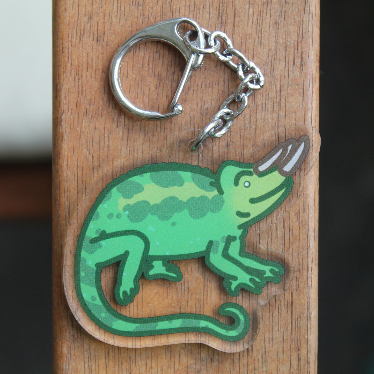 Jackson's Chameleon - 3" Three-Horned Chameleon Sticker or 2" Keychain