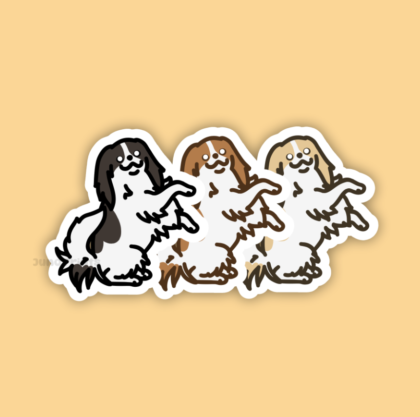Japanese Chin - 3" Sticker or 2" Keychain Toy