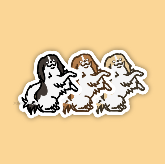 Japanese Chin - 3" Sticker or 2" Keychain Toy