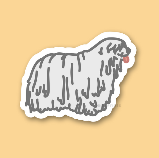 Komondor Sticker - 3" Waterproof Sticker - Corded Dogs Herding
