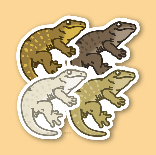 Leachie Gecko - 3" New Caledonian Giant Gecko, Leach's Giant, Leachianus Sticker or 2" Keychain