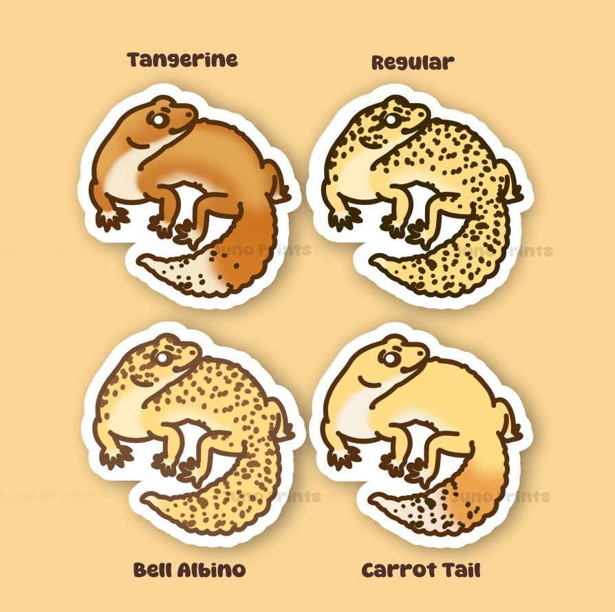 Leopard Gecko - 3" Land Gecko Sticker