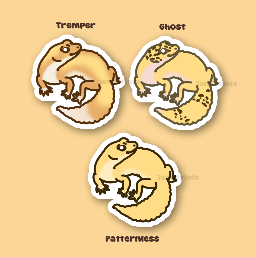 Leopard Gecko - 3" Land Gecko Sticker