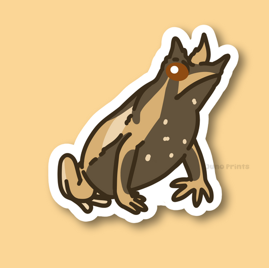 Malayan Horned Toad - Horned Frog 3" Sticker