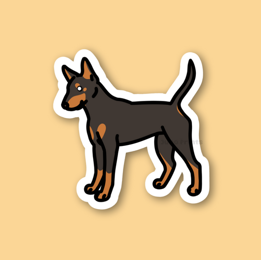Manchester Terrier, Rat Terrier, Miniature Pinscher, Doberman - 3" Waterproof Sticker or 2" Keychain