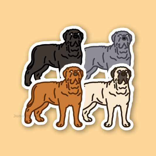 Neapolitan Mastiff, Neo, Bull Mastiff - 3" Dog Sticker or 2" Sticker Working