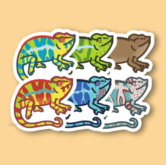 Panther Chameleon - 3" Chameleon Sticker or 2" Keychain