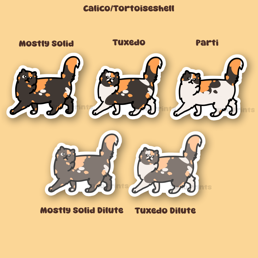 Persian Cat Sticker - 3" Fancy Longhair Sticker