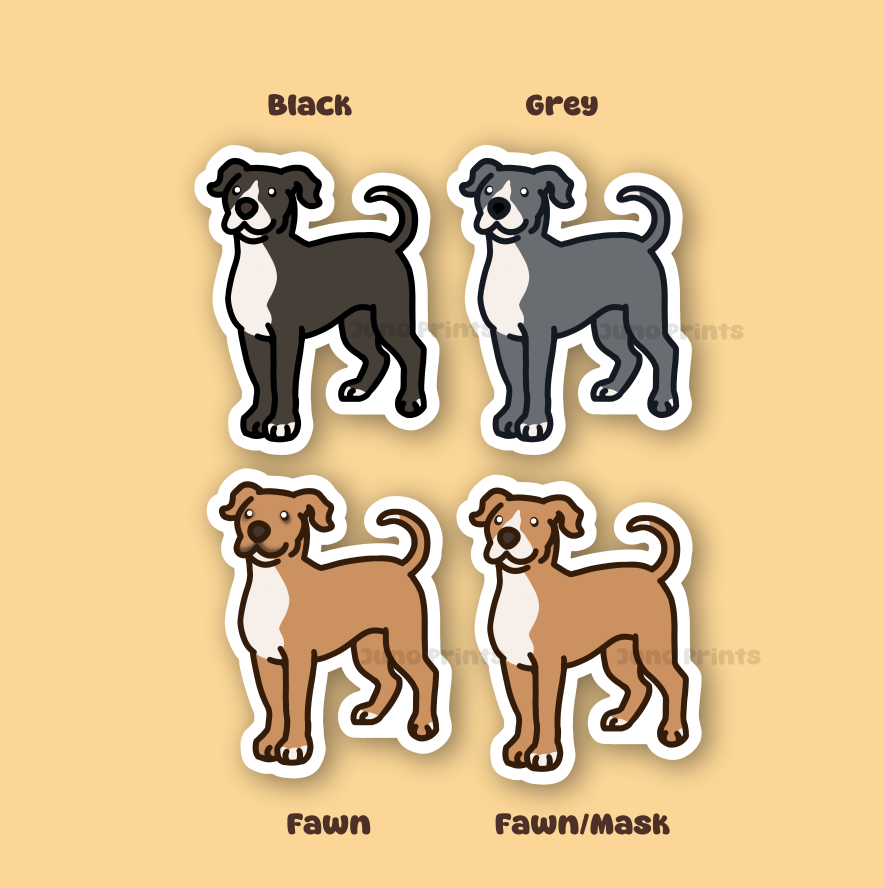 Pit Bull Terrier - 3" Pitty, Pittie Dog Sticker or 2" Keychain