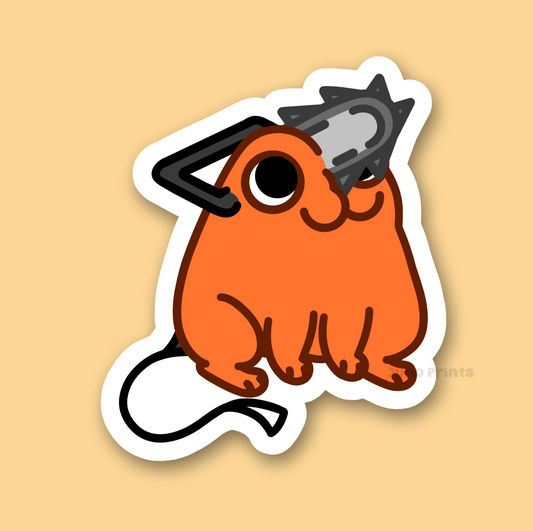 Pochita - 3" Chainsaw Man Manga and Anime Doggy Sticker or 2" Keychain