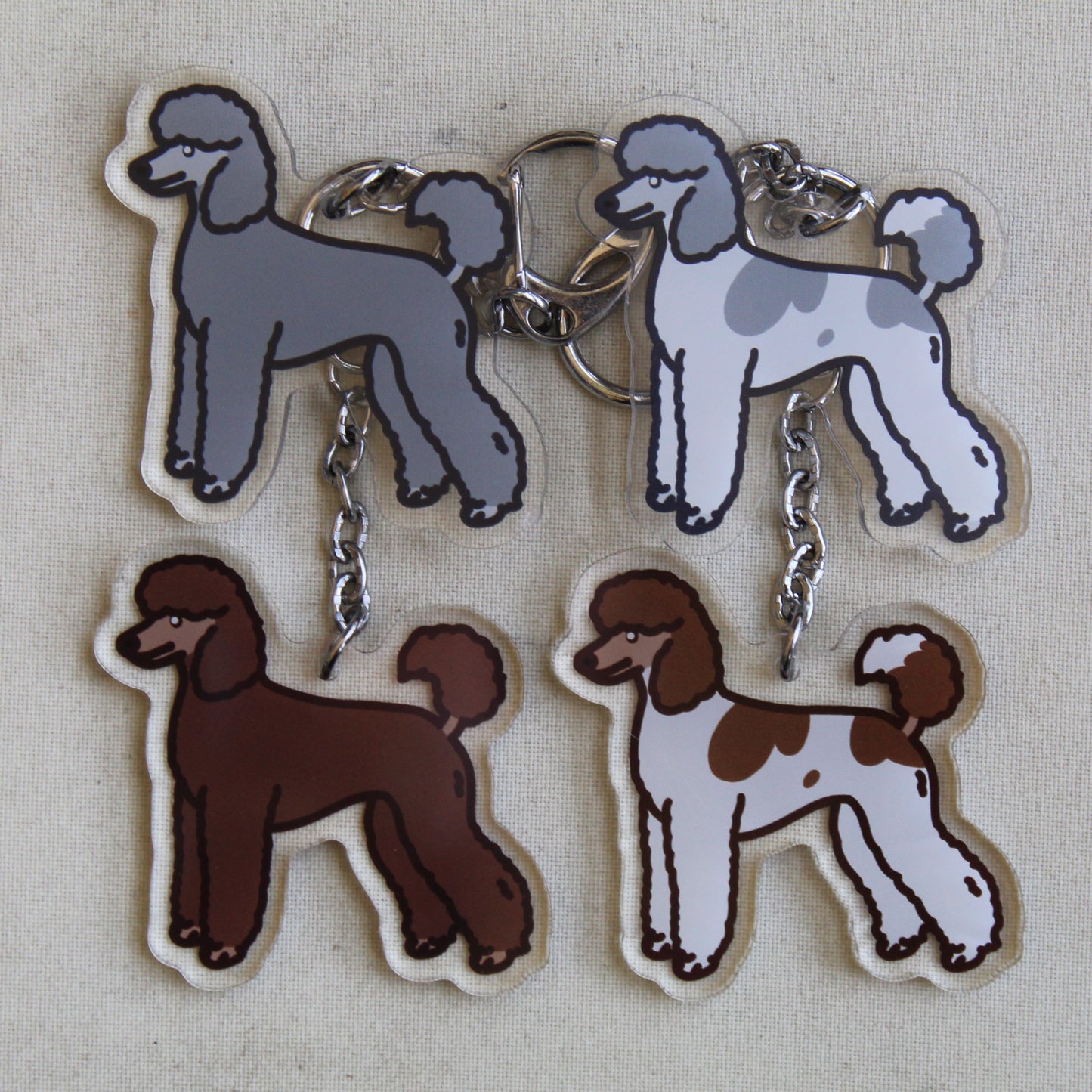 Standard Poodle - 3" Dog Sticker or 2" Keychain Non-Sporting